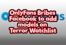 OnlyFans bribed Facebook to put models on a terror watchlist!? Cover for the blog titled, "OnlyFans Bribes Facebook to add models on Terror Watchlist"