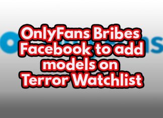 OnlyFans bribed Facebook to put models on a terror watchlist!? Cover for the blog titled, "OnlyFans Bribes Facebook to add models on Terror Watchlist"