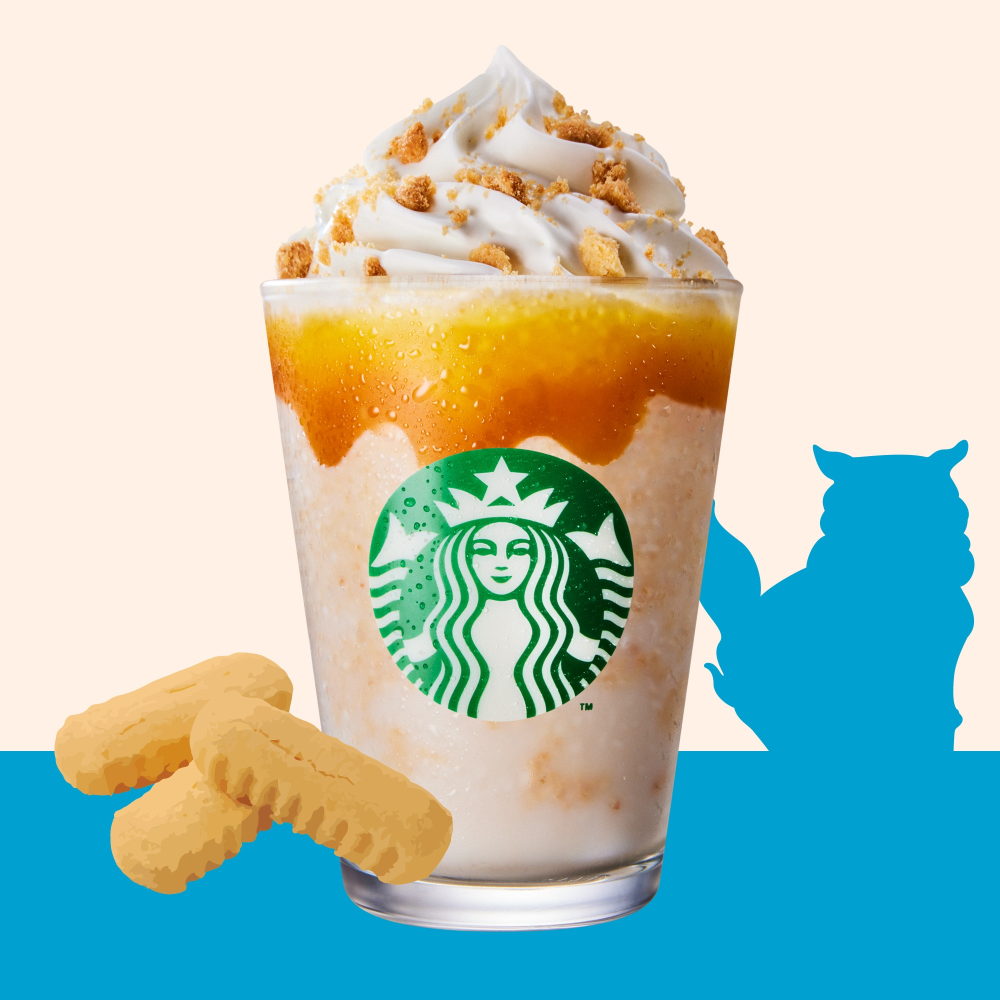 Frappuccino drink based on Okinawan Chinsukou biscuit flavor