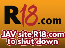 Cover for the blog titled, "JAV site R18.com to shut down"