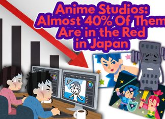 Anime Studios: Almost 40% Of Them Are in the Red in Japan A cover of a blog article with the text, "Anime Studios: Almost 40% Of Them Are in the Red in Japan"