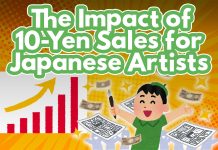 The Impact of 10-Yen Sales for Japanese Artists A cover image for a blog article with the text, "The Impact of 10-Yen Sales for Japanese Artists"